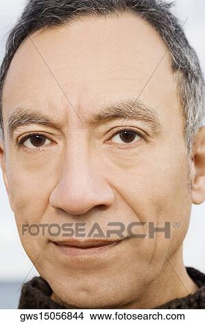 Picture - Portrait of a mature man smiling. Fotosearch