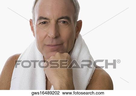 Stock Image - Portrait of a senior man posing. Fotosearch