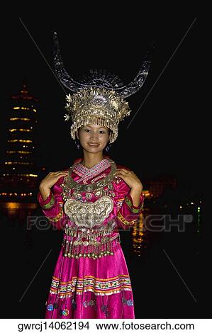 Picture - Portrait of a teenage girl smiling, Guilin, Guangxi Province, China. Fotosearch