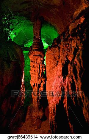 Picture - Rock formations in a cave, Lotus cave, XingPing, Yangshuo, Guangxi Province, China. Fotosearch