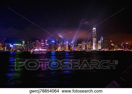 Skyscrapers at the waterfront, Victoria Harbor, Hong Kong Island, Hong Kong, China View Large Photo Image Picture - Skyscrapers at the waterfront, Victoria Harbor, Hong Kong Island, Hong Kong, China. Fotosearch
