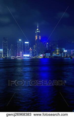 Skyscrapers at the waterfront, Victoria Harbor, Hong Kong Island, Hong Kong, China View Large Photo Image Stock Image - Skyscrapers at the waterfront, Victoria Harbor, Hong Kong Island, Hong Kong, China. Fotosearch