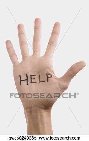 Text HELP written on a person's palm View Large Photo Image Stock Photography - Text HELP written on a person's palm. Fotosearch