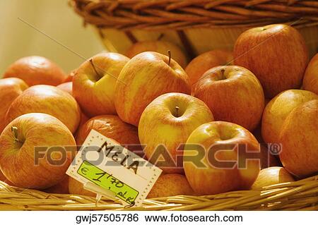 Apples at a market stall, Genoa, Liguria, Italy View Large Photo Image Stock Photograph - Apples at a market stall, Genoa, Liguria, Italy. Fotosearch