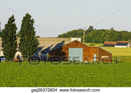 Barn in a field, Loire Valley, France View Large Photo Image Picture - Barn in a field, Loire Valley, France. Fotosearch