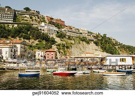 Boats moored near a pier, Marina Grande, Capri, Sorrento, Sorrentine Peninsula, Naples Province, Campania, Italy View Large Photo Image Stock Image - Boats moored near a pier, Marina Grande, Capri, Sorrento, Sorrentine Peninsula, Naples Province, Campania, Italy. Fotosearch