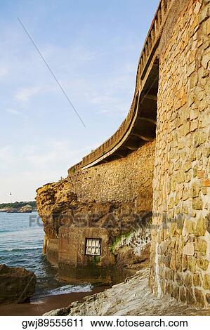 Building structure at the seaside, Biarritz, Basque Country, Pyrenees-Atlantiques, Aquitaine, France View Large Photo Image Stock Image - Building structure at the seaside, Biarritz, Basque Country, Pyrenees-Atlantiques, Aquitaine, France. Fotosearch