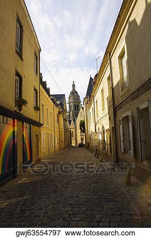 Buildings along an alley, Le Mans, Sarthe, Pays-de-la-Loire, France View Large Photo Image Stock Photo - Buildings along an alley, Le Mans, Sarthe, Pays-de-la-Loire, France. Fotosearch