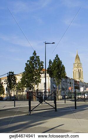 Stock Image - Buildings in a city, Quartier de La Bastide, Bordeaux, France. Fotosearch