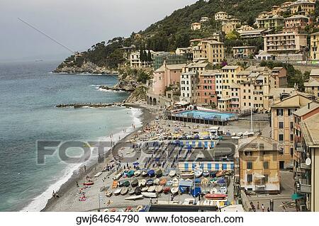 Buildings on a hill at the seaside, Sori, Liguria, Italy View Large Photo Image Stock Image - Buildings on a hill at the seaside, Sori, Liguria, Italy. Fotosearch
