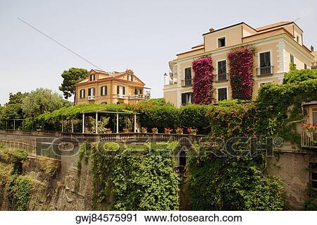 Buildings on a hill, Via Luigi De Maio, Sorrento, Naples Province, Campania, Italy View Large Photo Image Stock Image - Buildings on a hill, Via Luigi De Maio, Sorrento, Naples Province, Campania, Italy. Fotosearch