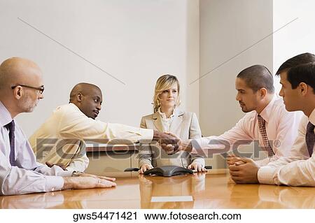 Business executives in a board room View Large Photo Image Stock Image - Business executives in a board room. Fotosearch