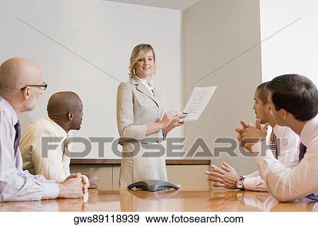 Business executives in a meeting View Large Photo Image Stock Photo - Business executives in a meeting. Fotosearch