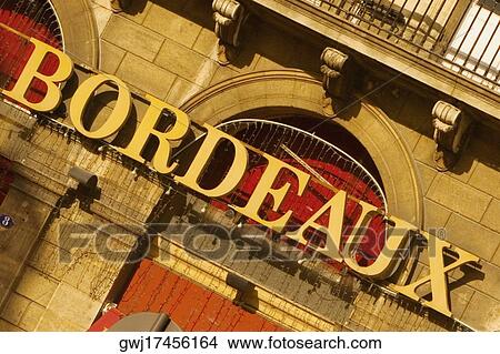 City sign on a building, Bordeaux, Aquitaine, France View Large Photo Image Picture - City sign on a building, Bordeaux, Aquitaine, France. Fotosearch