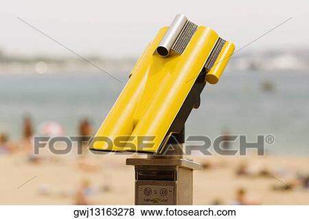 Close-up of a coin-operated binoculars, Plage De La Croisette, Cote d'Azur, Cannes, Provence-Alpes-Cote D'Azur, France View Large Photo Image Stock Photo - Close-up of a coin-operated binoculars, Plage De La Croisette, Cote d'Azur, Cannes, Provence-Alpes-Cote D'Azur, France. Fotosearch