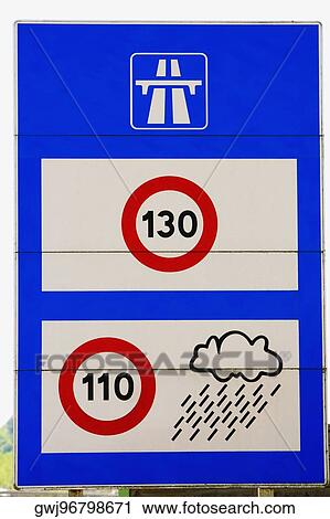 Close-up of a speed limit sign, Le Mans, France View Large Photo Image Stock Image - Close-up of a speed limit sign, Le Mans, France. Fotosearch
