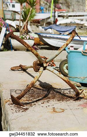 Close-up of an anchor, Sorrento, Sorrentine Peninsula, Naples Province, Campania, Italy View Large Photo Image Stock Image - Close-up of an anchor, Sorrento, Sorrentine Peninsula, Naples Province, Campania, Italy. Fotosearch