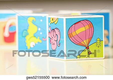 Stock Image - Close-up of blocks. Fotosearch