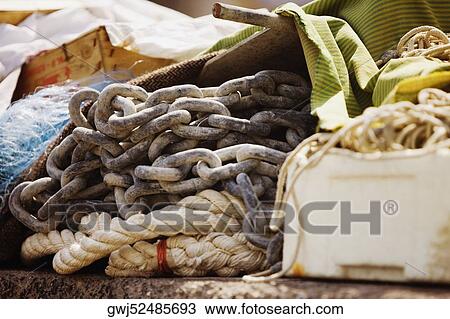 Close-up of chain and rope, Sorrento, Sorrentine Peninsula, Naples Province, Campania, Italy View Large Photo Image Stock Image - Close-up of chain and rope, Sorrento, Sorrentine Peninsula, Naples Province, Campania, Italy. Fotosearch