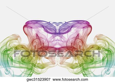 Stock Photo - Close-up of multi-colored smoke. Fotosearch