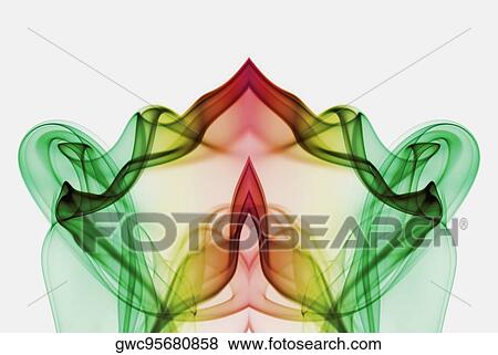 Stock Photo - Close-up of multi-colored smoke. Fotosearch