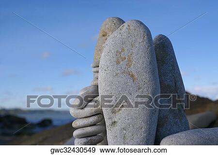 Close-up of stacks of stones View Large Photo Image Stock Photo - Close-up of stacks of stones. Fotosearch