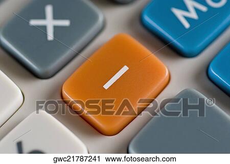 Stock Image - Close-up of the keys of a calculator. Fotosearch