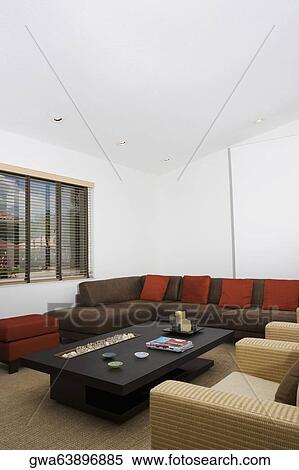 Couch in a living room View Large Photo Image Stock Photography - Couch in a living room. Fotosearch
