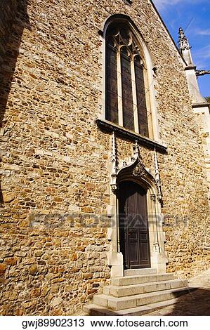 Entrance of a church, Eglise St-Benoit, Le Mans, Sarthe, France View Large Photo Image Stock Image - Entrance of a church, Eglise St-Benoit, Le Mans, Sarthe, France. Fotosearch