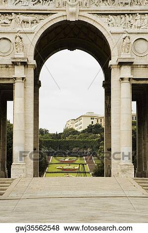 Entrance of a park, Scalinata Delle Caravelle, Piazza Della Vittoria, Genoa, Liguria, Italy View Large Photo Image Stock Photo - Entrance of a park, Scalinata Delle Caravelle, Piazza Della Vittoria, Genoa, Liguria, Italy. Fotosearch