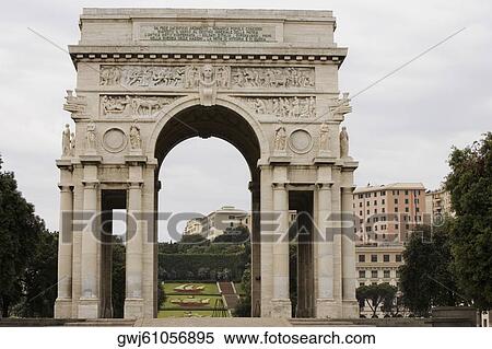 Entrance of a park, Scalinata Delle Caravelle, Piazza Della Vittoria, Genoa, Liguria, Italy View Large Photo Image Stock Photography - Entrance of a park, Scalinata Delle Caravelle, Piazza Della Vittoria, Genoa, Liguria, Italy. Fotosearch