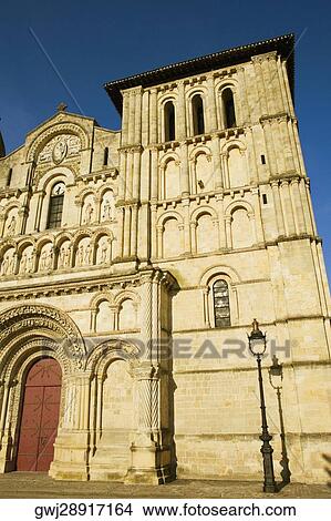 Facade of a church, Eglise Sainte-Croix, Bordeaux, France View Large Photo Image Picture - Facade of a church, Eglise Sainte-Croix, Bordeaux, France. Fotosearch