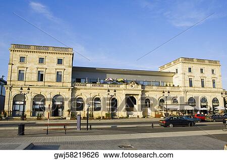 Facade of a train station, Chemin De Fer, Bordeaux, Aquitaine, France View Large Photo Image Stock Photograph - Facade of a train station, Chemin De Fer, Bordeaux, Aquitaine, France. Fotosearch