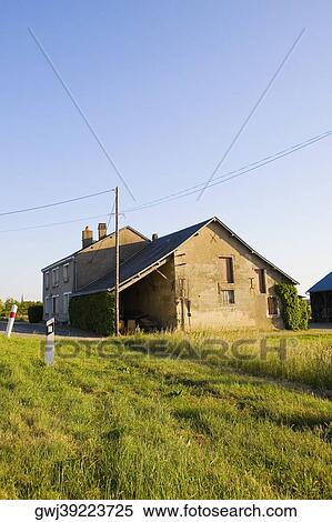 Farmhouse in a field, Loire Valley, France View Large Photo Image Stock Photography - Farmhouse in a field, Loire Valley, France. Fotosearch