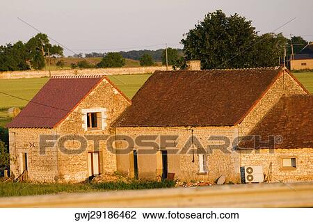 Farmhouses in a field, Loire Valley, France View Large Photo Image Stock Image - Farmhouses in a field, Loire Valley, France. Fotosearch