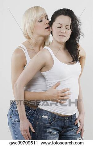Female homosexual couple romancing View Large Photo Image Stock Image - Female homosexual couple romancing. Fotosearch