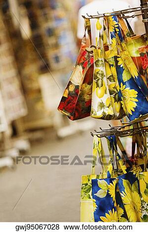 Hand bags at a market stall, Via Padre Reginaldo Giuliani, Sorrento, Sorrentine Peninsula, Naples Province, Campania, Italy View Large Photo Image Stock Photo - Hand bags at a market stall, Via Padre Reginaldo Giuliani, Sorrento, Sorrentine Peninsula, Naples Province, Campania, Italy. Fotosearch