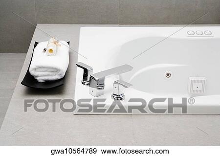 High angle view of a bathtub in the bathroom View Large Photo Image Stock Photo - High angle view of a bathtub in the bathroom. Fotosearch