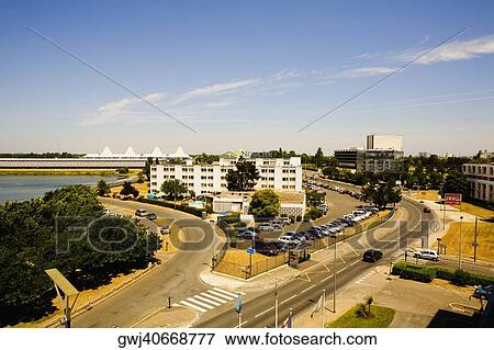 High angle view of a city, Bordeaux Lake, Bordeaux, Aquitaine, France View Large Photo Image Stock Photo - High angle view of a city, Bordeaux Lake, Bordeaux, Aquitaine, France. Fotosearch
