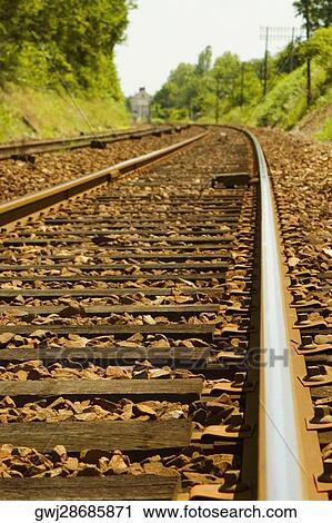 High angle view of a railroad track, Loire Valley, France View Large Photo Image Stock Image - High angle view of a railroad track, Loire Valley, France. Fotosearch