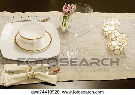 High angle view of a soup bowl with a wine glass on a dining table View Large Photo Image Stock Photo - High angle view of a soup bowl with a wine glass on a dining table. Fotosearch