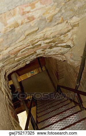 High angle view of a staircase, La Rognosa, San Gimignano, Siena Province, Tuscany, Italy View Large Photo Image Stock Photography - High angle view of a staircase, La Rognosa, San Gimignano, Siena Province, Tuscany, Italy. Fotosearch