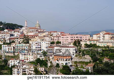 High angle view of a town, Vietri sul Mare, Costiera Amalfitana, Salerno, Campania, Italy View Large Photo Image Picture - High angle view of a town, Vietri sul Mare, Costiera Amalfitana, Salerno, Campania, Italy. Fotosearch