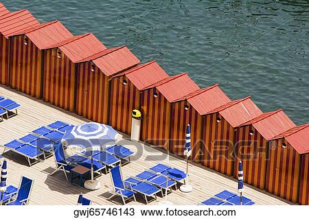 High angle view of beach huts on the beach, Marina Grande, Capri, Sorrento, Naples Province, Campania, Italy View Large Photo Image Stock Image - High angle view of beach huts on the beach, Marina Grande, Capri, Sorrento, Naples Province, Campania, Italy. Fotosearch