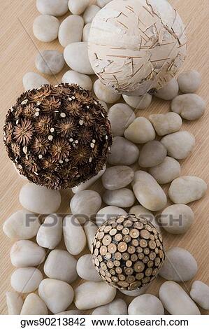 High angle view of cold stones and spa balls View Large Photo Image Stock Image - High angle view of cold stones and spa balls. Fotosearch