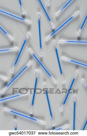 High angle view of cotton swabs View Large Photo Image Stock Photo - High angle view of cotton swabs. Fotosearch