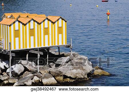 High angle view of stilt houses, Marina Grande, Capri, Sorrento, Sorrentine Peninsula, Naples Province, Campania, Italy View Large Photo Image Stock Photo - High angle view of stilt houses, Marina Grande, Capri, Sorrento, Sorrentine Peninsula, Naples Province, Campania, Italy. Fotosearch