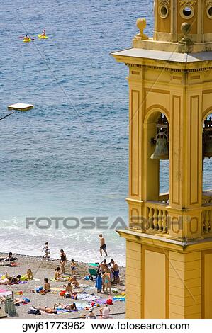 High angle view of tourists on the beach, Italian Riviera, Genoa Province, Liguria, Italy View Large Photo Image Stock Image - High angle view of tourists on the beach, Italian Riviera, Genoa Province, Liguria, Italy. Fotosearch