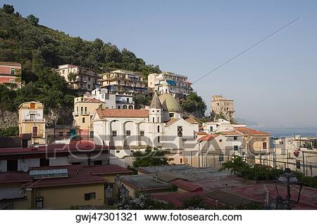 Houses in a town, Vietri sul Mare, Costiera Amalfitana, Salerno, Campania, Italy View Large Photo Image Stock Image - Houses in a town, Vietri sul Mare, Costiera Amalfitana, Salerno, Campania, Italy. Fotosearch