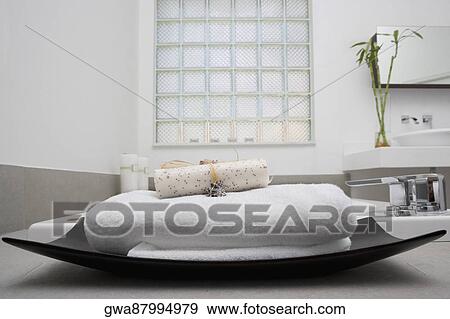 Stock Photo - Interiors of a bathroom. Fotosearch